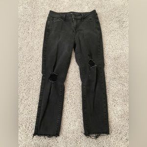 Old Navy Rockstar Super Skinny Ankle Mid-Rise Black Jeans Size 8